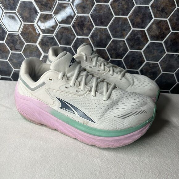 Altra Via Olympus Road Womens 9.5 Shoes Running Sneaker White Pink *Blemishes - Picture 3 of 8